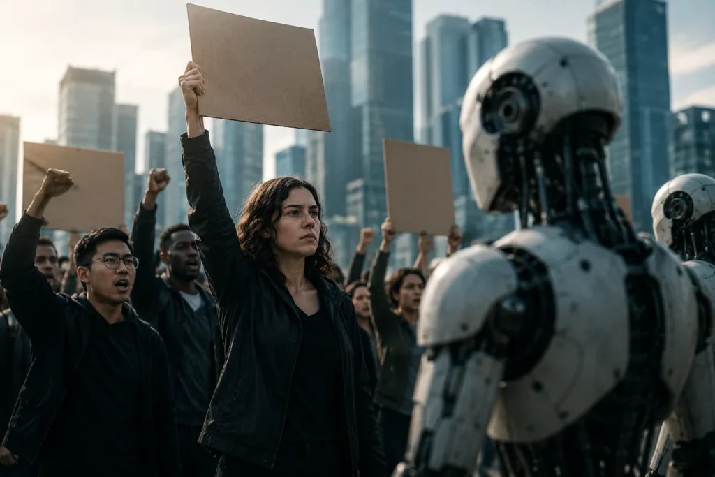 Replika Warning AI Job Protests Are Coming